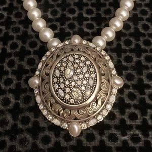 Brighton pearl and crystal necklace
